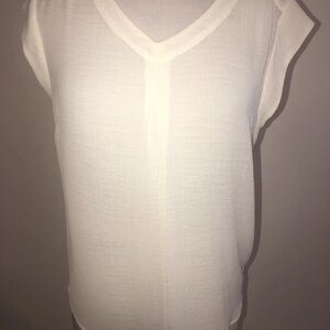 Antilia Femme Ivory V-Neck Blouse